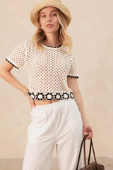 MICHELE CROCHET TOP 061025