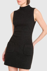 COMO MOCK NECK MINI DRESS 100225