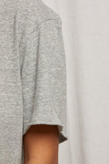 EDDIE BOXY RAW HEM TEE 030425