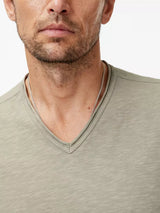 MILES RAW EDGE VNECK 031125