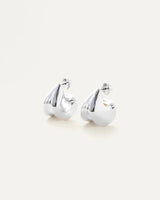 NOUVEAUX PUFF EARRING RHODIUM 051024