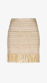 FRINGE MINI SKIRT 050725