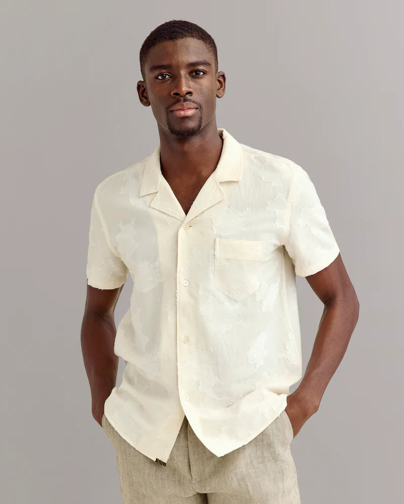 シャツ IONSEOUL Vacation Pleats Short Sleeve Shirt JE1185 FLORAL JACQUARD SS SHIRT 050725 – PIECE UNIQUE