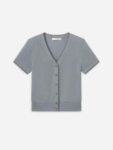 THE CASHMERE MIX TRIM CARDI