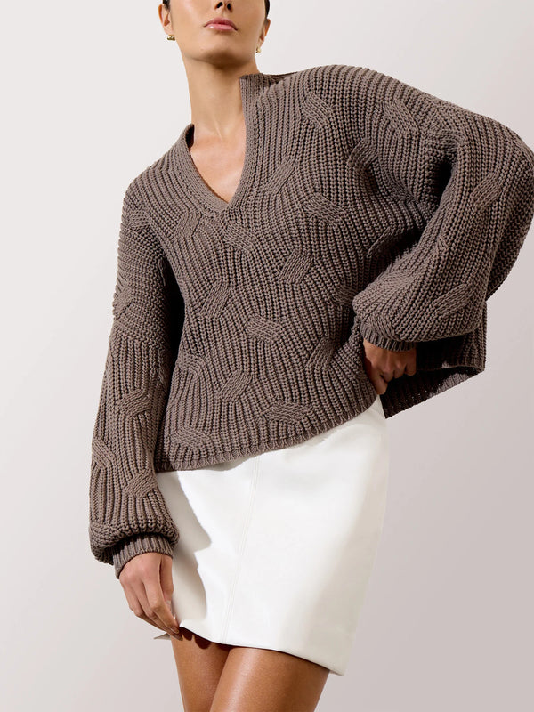 GRAYSON CABLE PULLOVER 091525