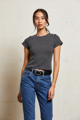GABBY RIB SS CREW NECK 082625