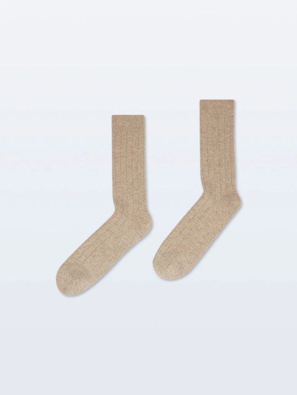 CASHMERE RIBBED SOCKS 112925