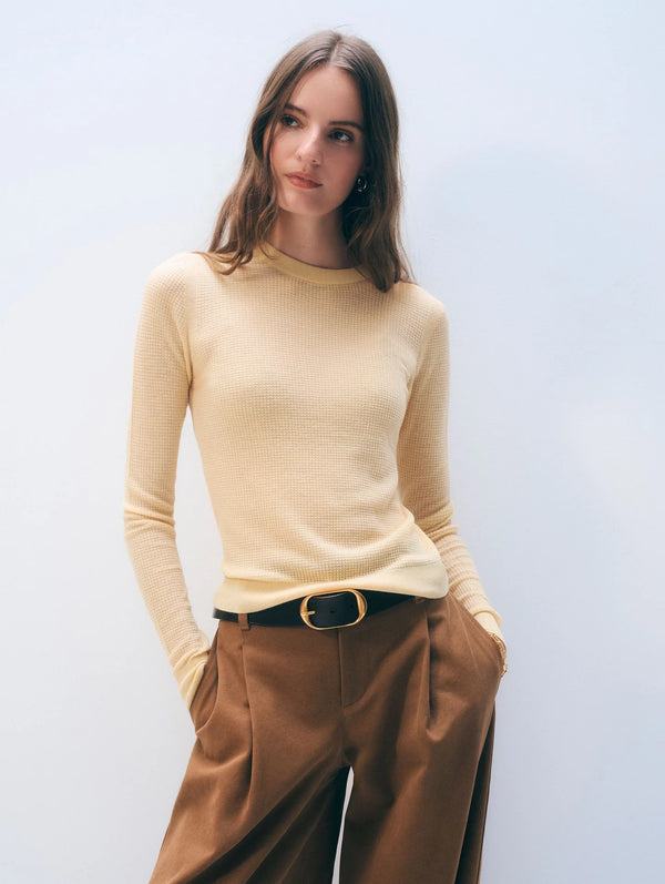 SUPERFINE WAFFLE CREWNECK 100225