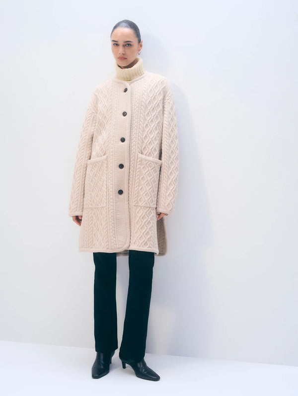 MERINO LUXE CABLE COAT 100325