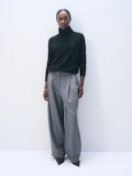 CASHMERE RIB TRIM TURTLENECK 100325