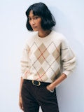 CASHMERE ARGYLE CREW 100325