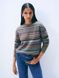 CASHMERE FAIR ISLE CREWNECK 103125