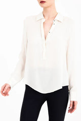 CLARICE FITTED PULLOVER SHIRT 080125