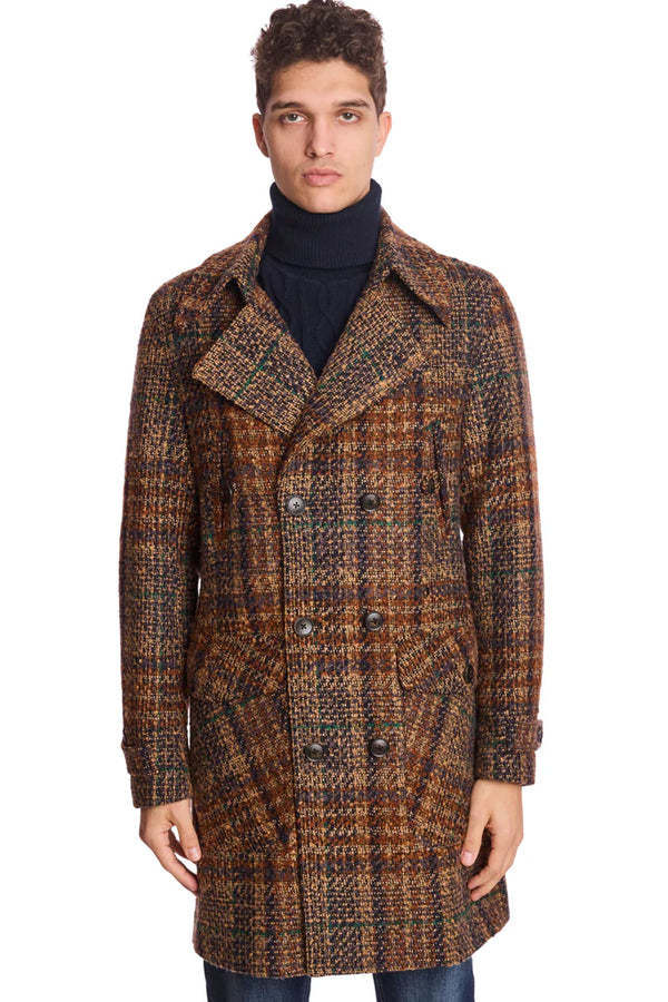 MILITARY PLAID OVERCOAT 091525