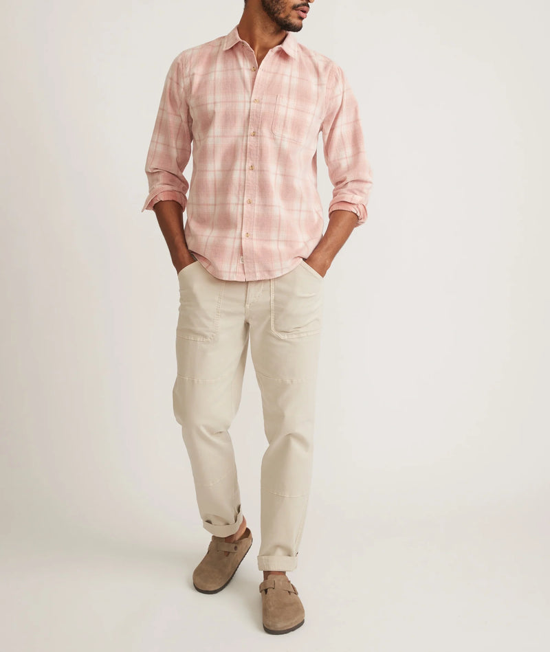 MARINE LAYER PLAID CORD SHIRT