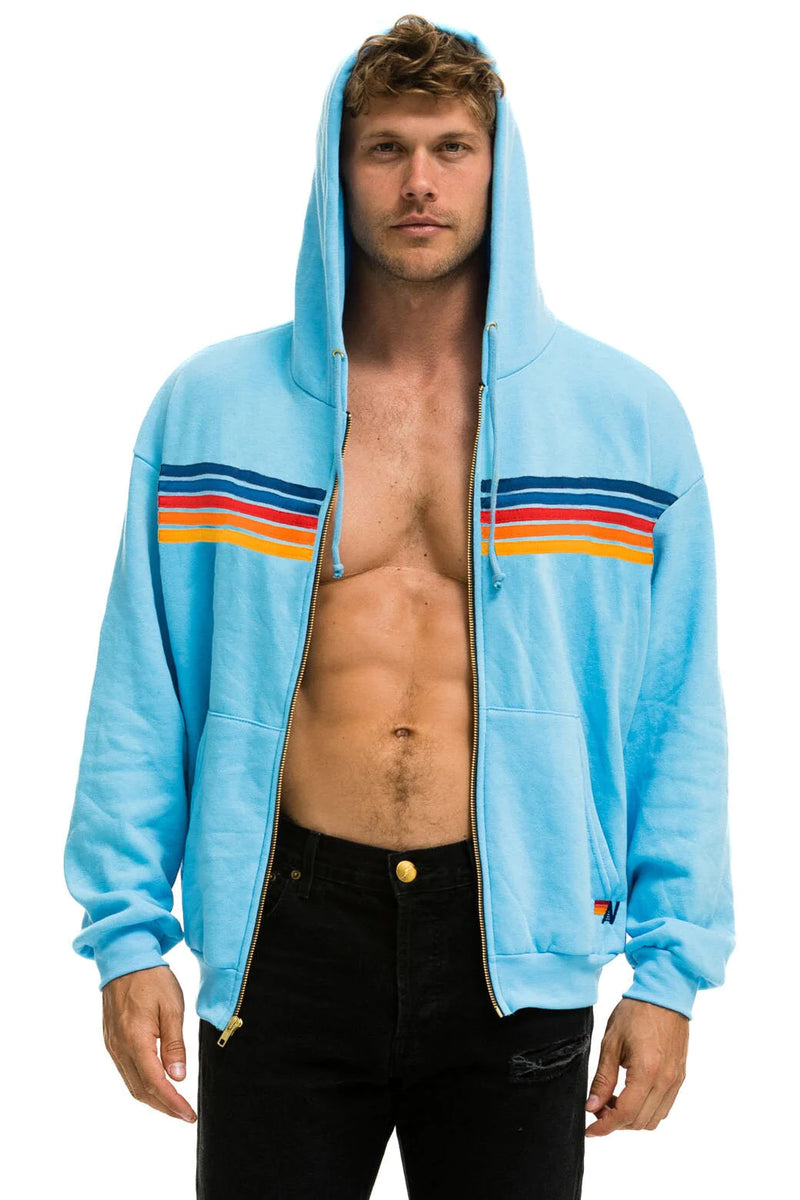 5 STRIPE RLXD ZIP HOODIE