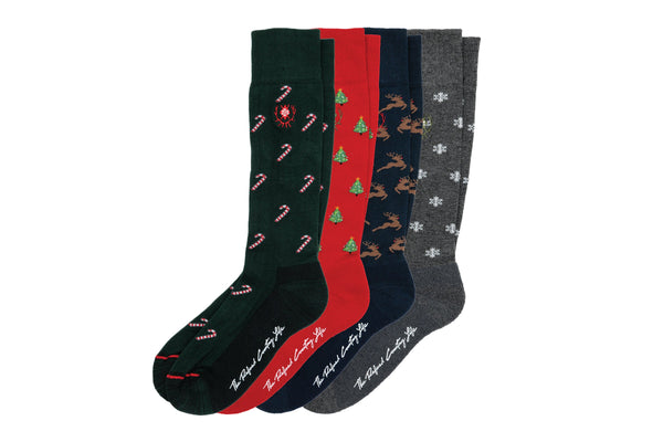 COUNTRY CHRISTMAS SOCK 4 PACK