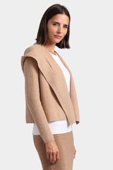 CASHMERE HOODED CARDI 091125