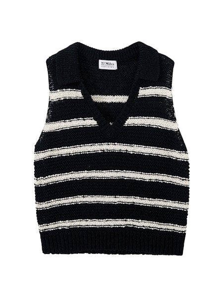 SIGRID STRIPE KNIT VEST 021525