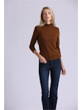 CASHMERE 3/4 SLEEVE MOCK 091125