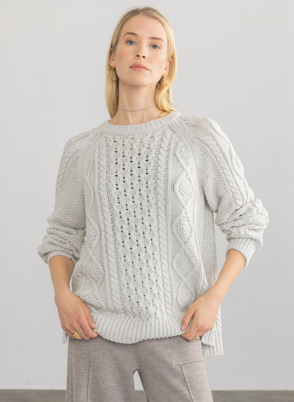 DEIDRE CABLE PULLOVER 081224