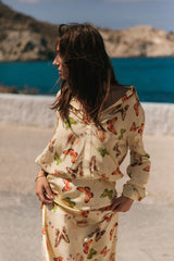 DARIA FRENCH CUFF BLOUSE 022125