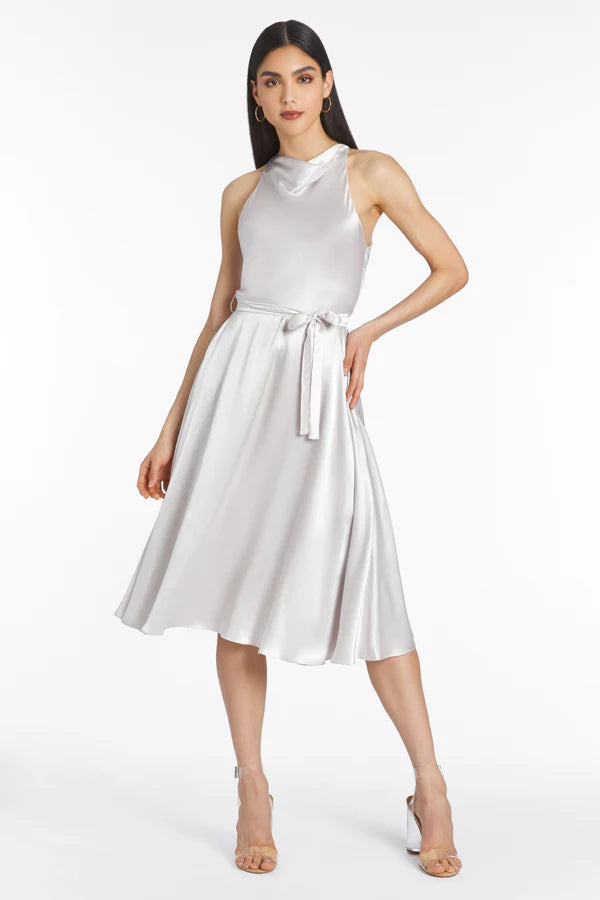 ELONDRA SILK MIDI DRESS