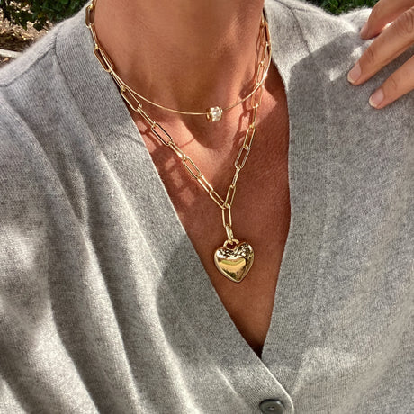 AURELIE HEART CLIP NECKLACE