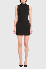 COMO MOCK NECK MINI DRESS 100225