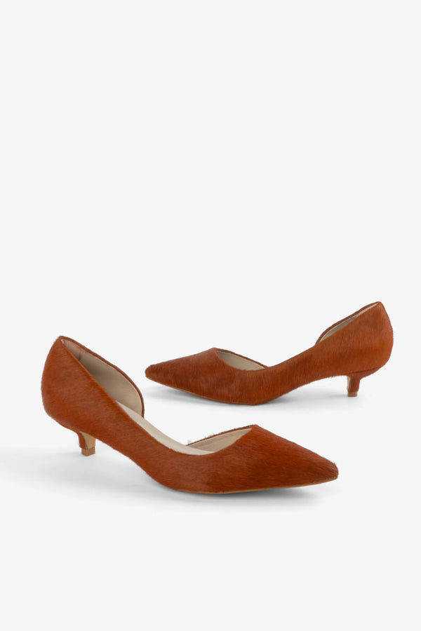 COSTA COWHIDE KITTEN HEEL