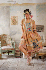 FLORAL APPLIQUE TAIGI DRESS 031325