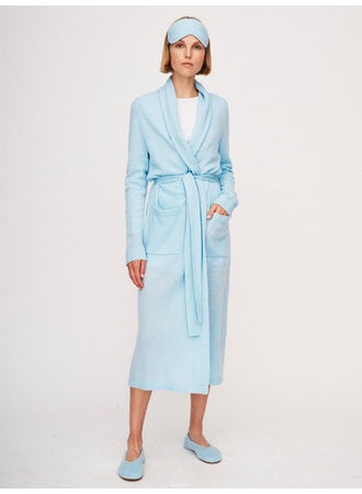 CASHMERE LONG ROBE 090924