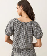 GIA POPLIN GINGHAM BLOUSE 081825