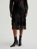 MARISSA LEATHER FRINGE SKIRT 111425