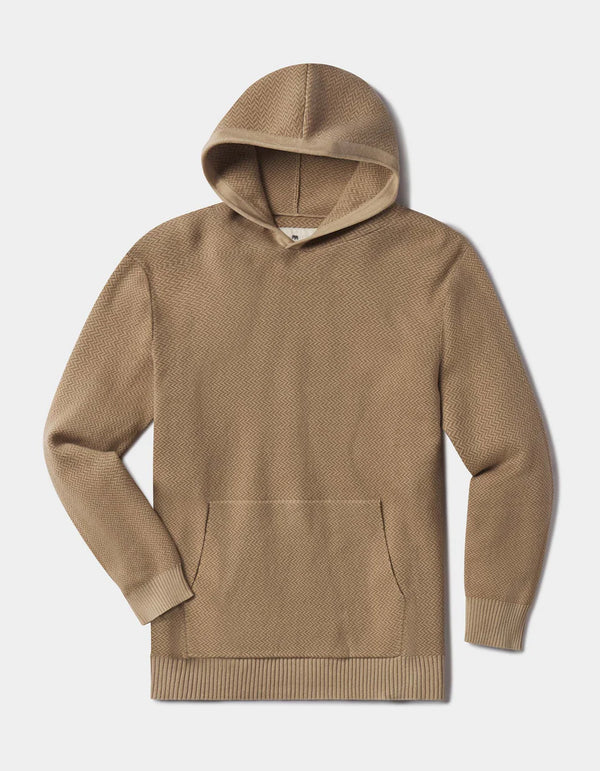 HERRINGBONE KNIT HOODIE 101224