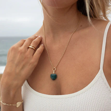 GEMMA APATITE HEART CHARM
