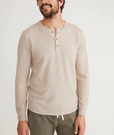 Merino Blend Sweater Henley in Oyster