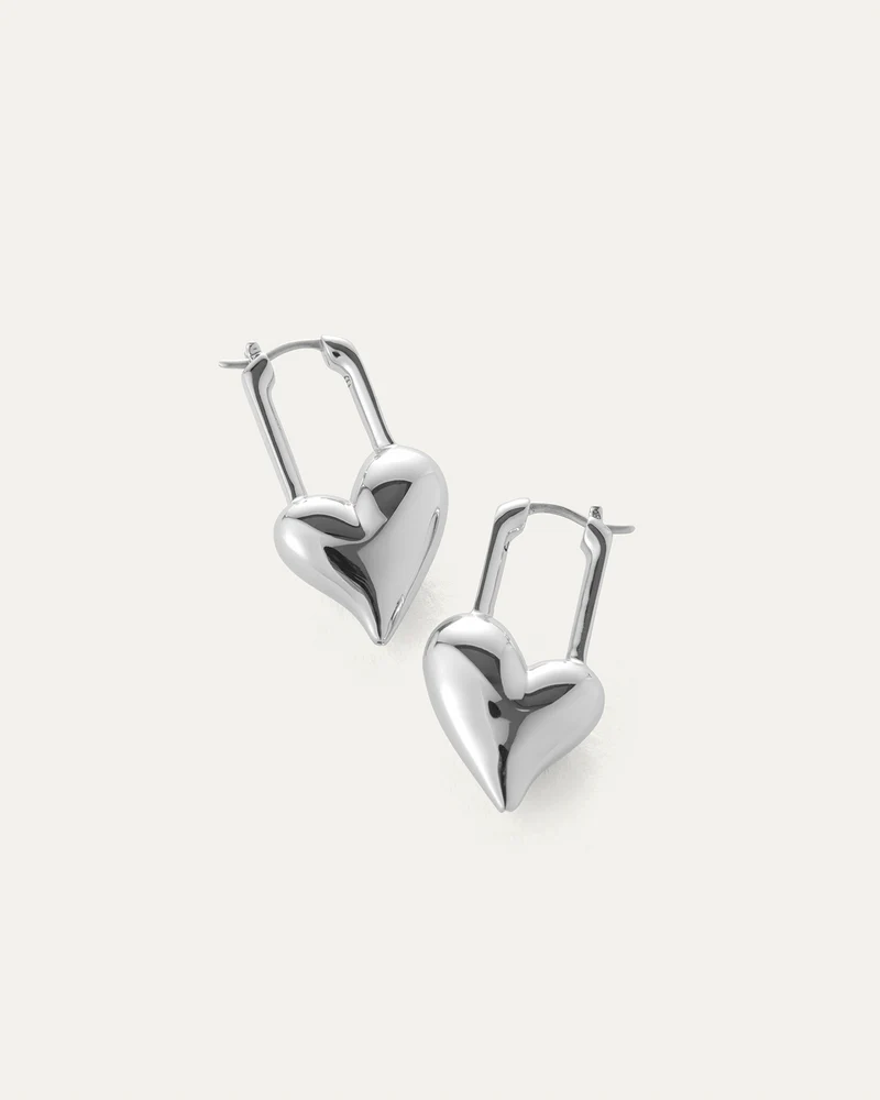 PADLOCK HEART EARRING 011525