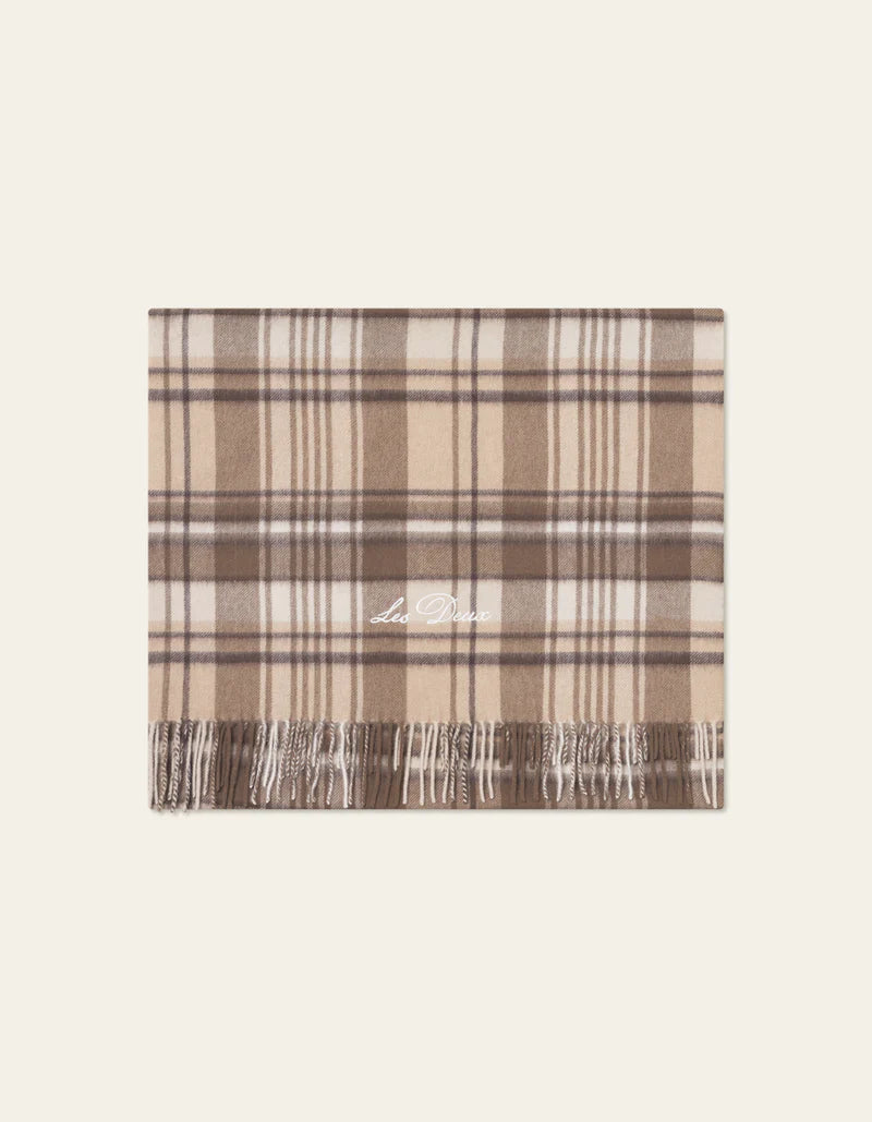CHECK WOOL SCARF 092025