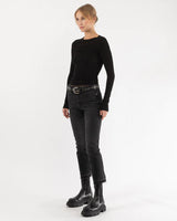 LE HIGH STRGHT RAW HEM