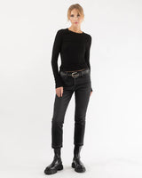 LE HIGH STRGHT RAW HEM