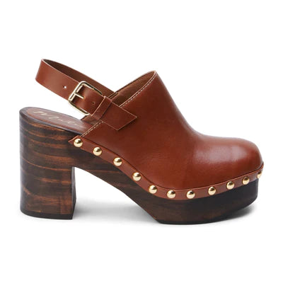 LEATHER CLOG HEEL STRAP