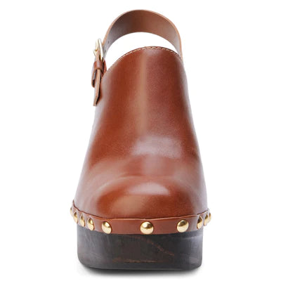LEATHER CLOG HEEL STRAP