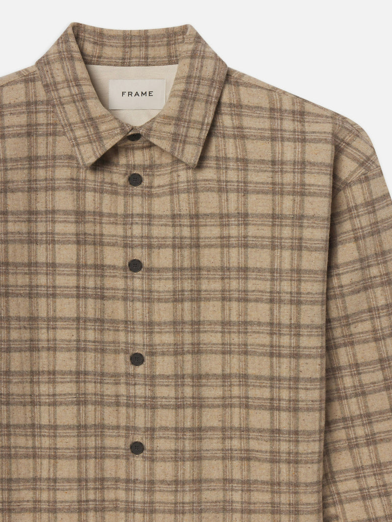 WOOLEN PLAID OVERSHIRT M071425