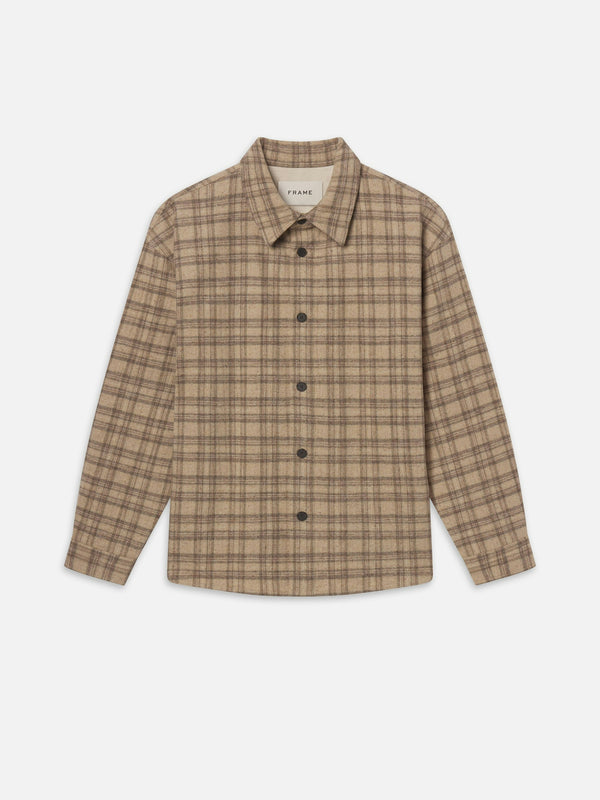 WOOLEN PLAID OVERSHIRT M071425