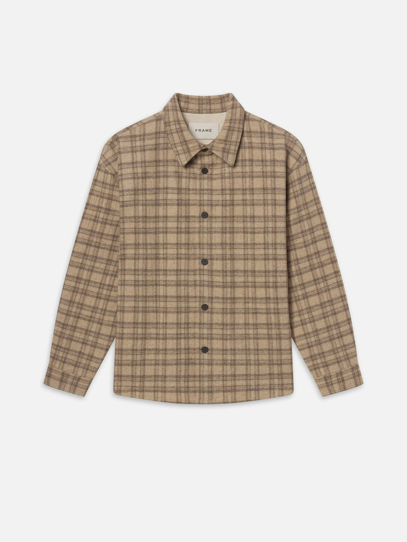 WOOLEN PLAID OVERSHIRT M071425