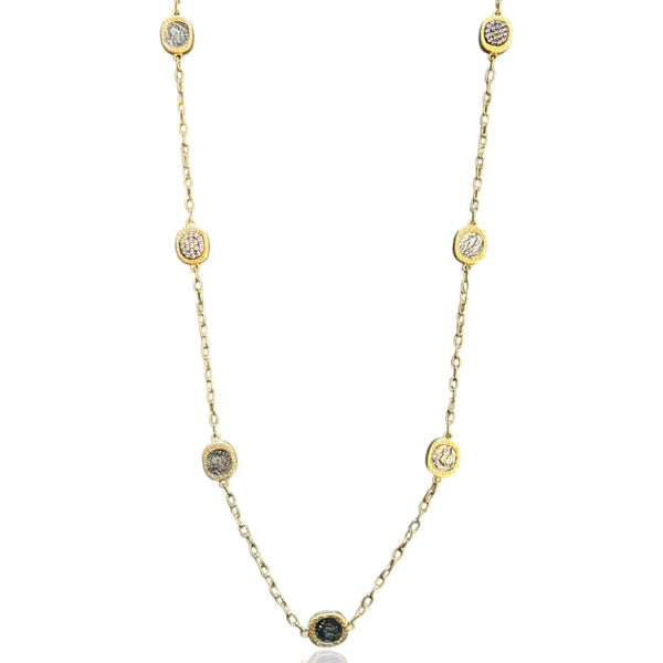 GOLD PAVIA STATION NECKLACE