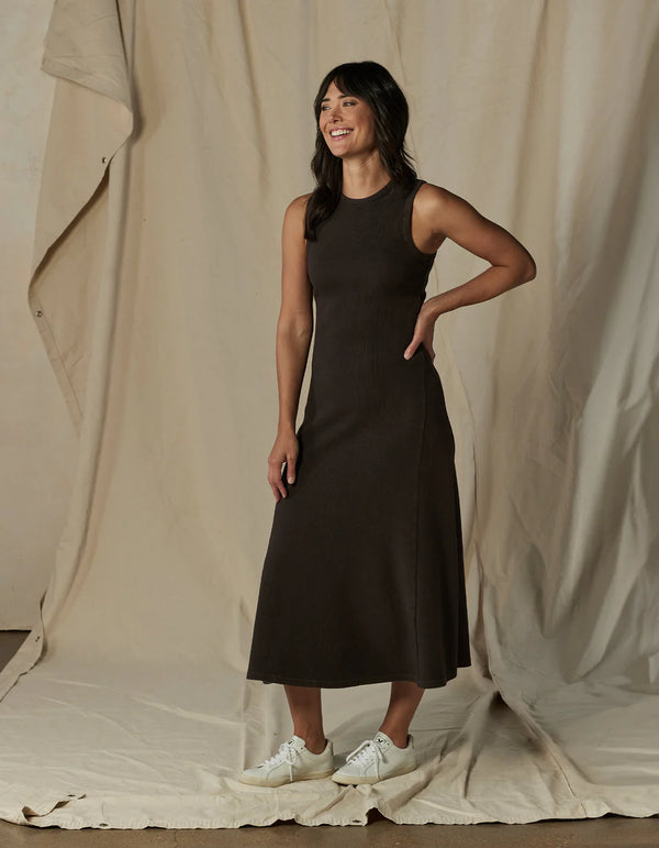 VINTAGE THERMAL MIDI DRESS 101224