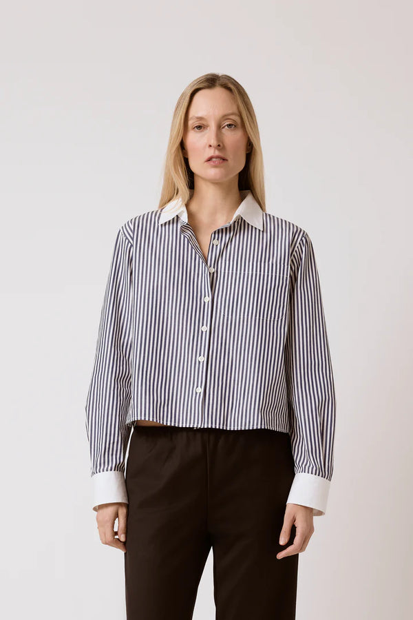 COCO STRIPE CROPPED SHIRT 041825