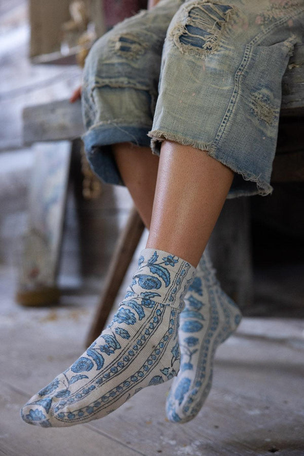 BLOCK PRINT SOCKS 100824